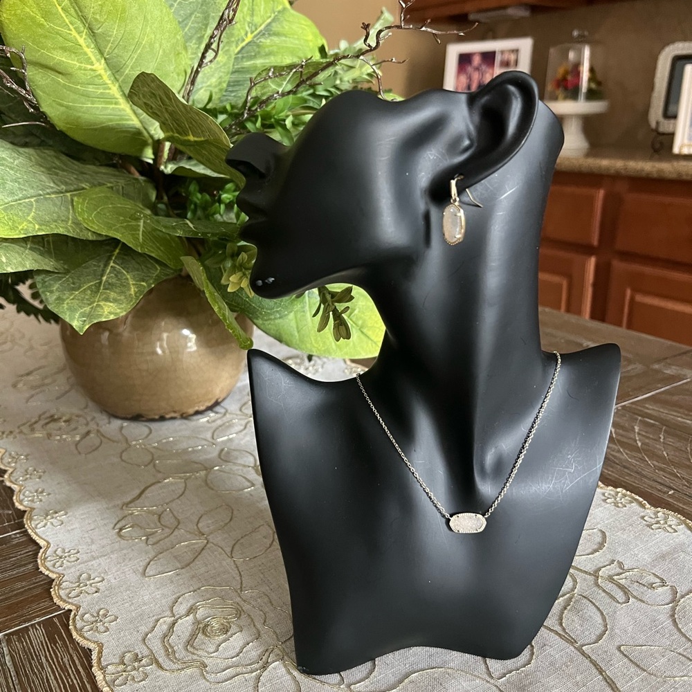 Kendra Scott Gold and Iridescent Necklace and Earrings Set - Picture 5 of 6